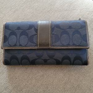 COACH trifold signature wallet